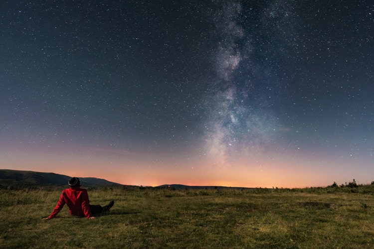 Starry sky at dusk
