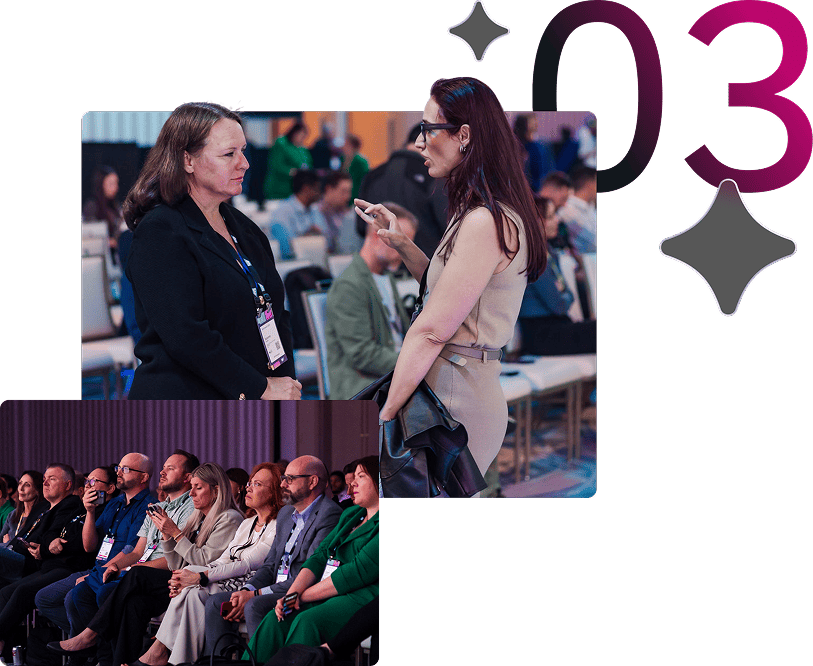 Illustration of peer networking and AI-driven experiences