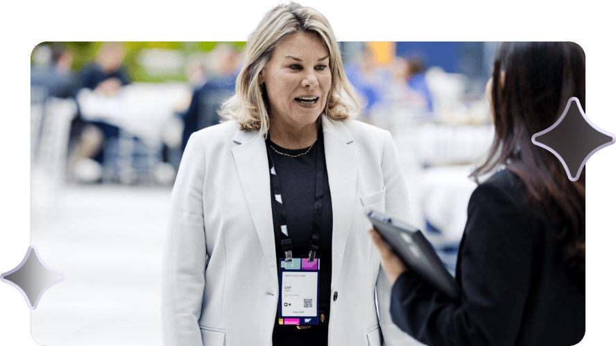 Attendee describing hands-on sessions at Success Connect