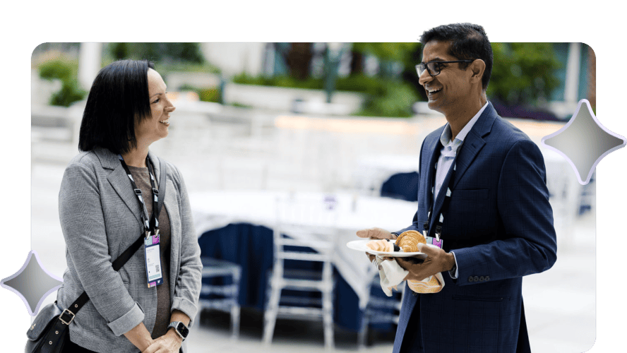 Attendee sharing their experience at Supply Chain Connect