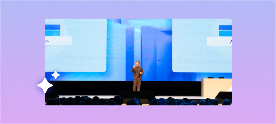 柯睿安 (Christian Klein) 站在 SAP Sapphire Madrid 大会舞台上