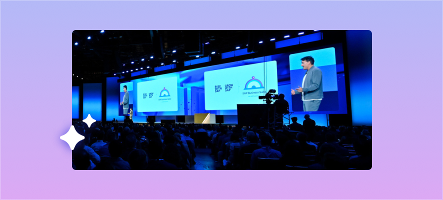 柯睿安 (Christian Klein) 站在 SAP Sapphire Orlando 大会舞台上