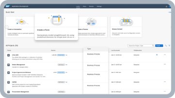 正在运行的 SAP Build Process Automation 软件