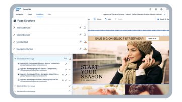 截屏：SAP Commerce Cloud 可组合网店产品