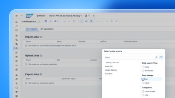 SAP Enterprise Planning 系统中用于实时数据存储的选择界面。