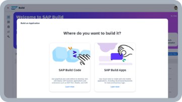 SAP Build Code 中的仪表盘