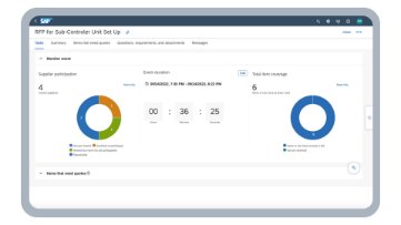 SAP Ariba Sourcing [寻源管理云] 项目界面中的任务视图，包含截止日期、状态标识和可操作步骤。