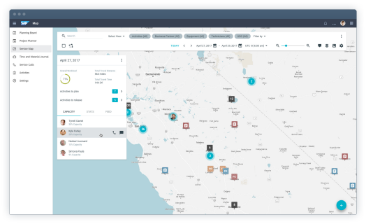 截屏:使用 SAP Field Service Management 软件快速、有效地解决问题