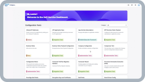 配置管理器仪表盘上显示各种磁贴,包括集成、配置和维护方面的客户自助服务。