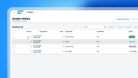 Comparison of catalog versions in SAP Ariba Catalog management software