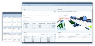 Dashboard of SAP Yard Logistics on a laptop and a monitor