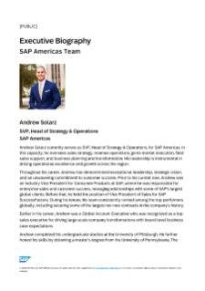 Andrew Solarz Executive Biography