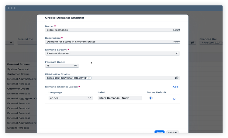 App's interface