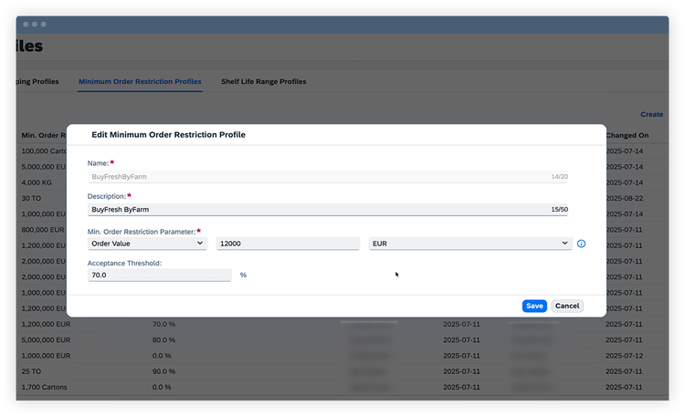 App's interface