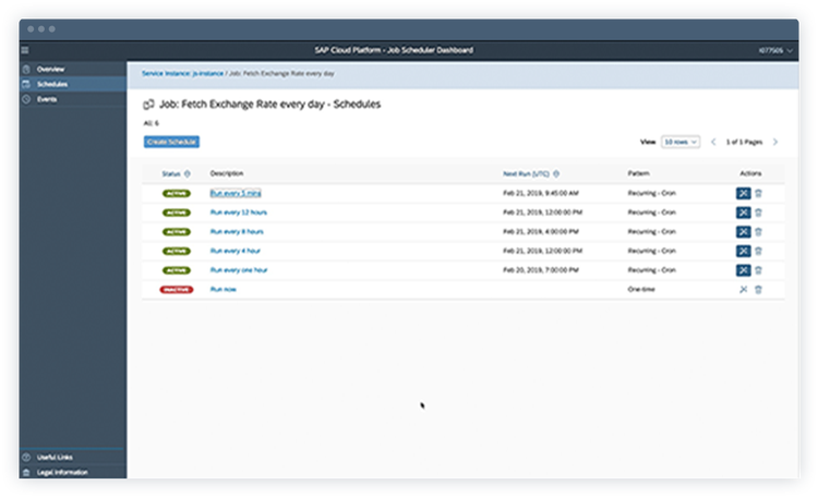 Sap Program Scheduling SAP Job Scheduling Service