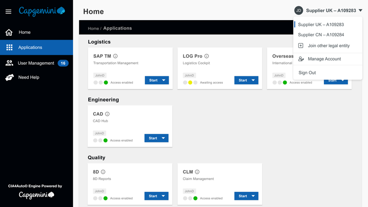 CAPGEMINI SERVICE SAS | Capgemini Supplier Integration for Automotive