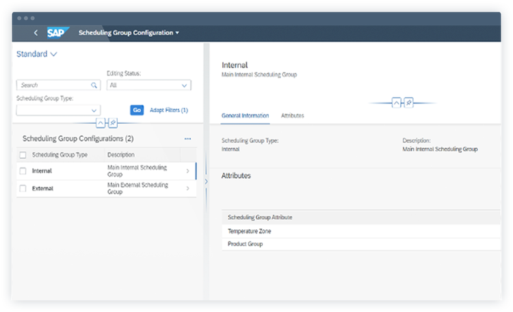 Scheduling group management