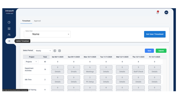 Intrasoft Middle East | TimeBridge—Integrated Timesheet Management System