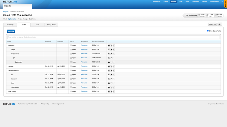 Deltek, Inc. | Replicon Time Tracking for Service Organizations