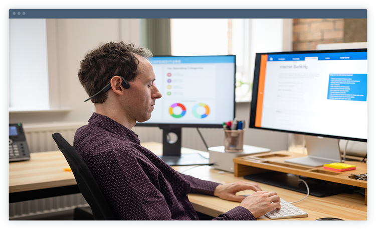 Man working at computer