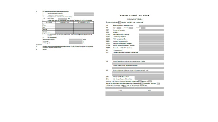 Delaware Consulting CV | Vehicle compliance pack