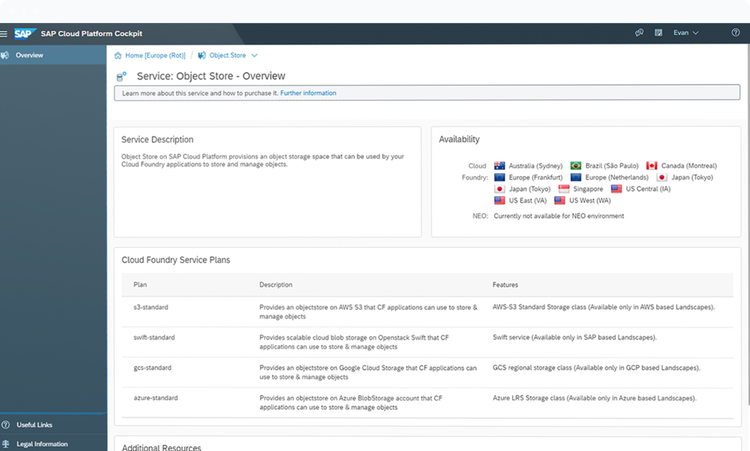 SAP Object Store