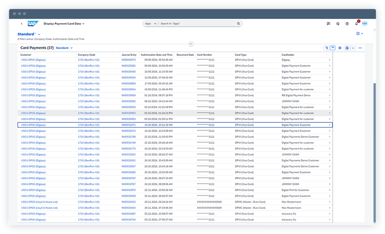 Analyze payment processing and status data in real time