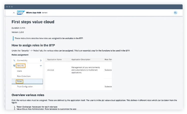 SAP Micro-App Hub