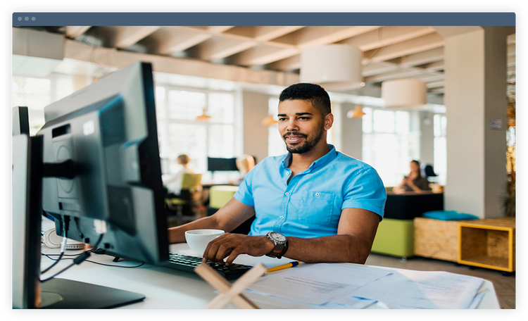 Man working at computer